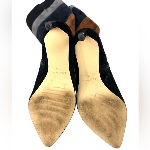 Nine West Toprank Colorblock Suede Boots - Size 5 - Picture 11 of 16
